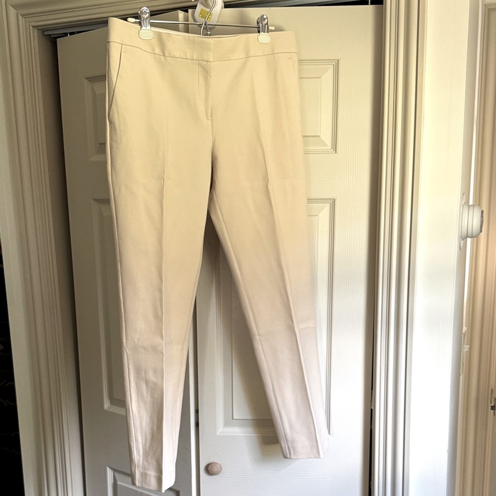 Ann Taylor Cream Straight Leg Pants